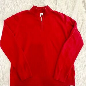 Northern Reflections Red Quarter-Zip Sweater Medium